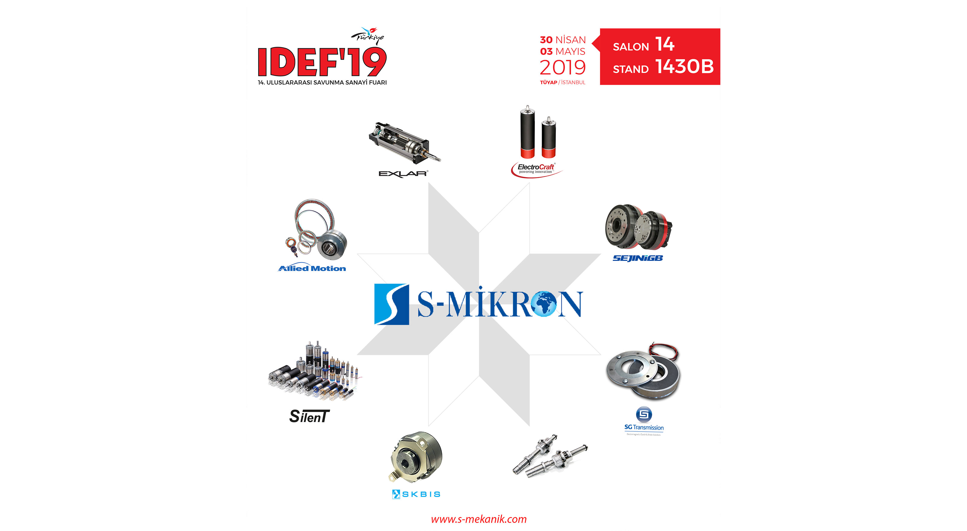 S-Mikron IDEF'19 Savunma Fuarında! Salon 14 stand 1430B